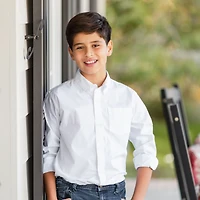Hope & Henry Boys Poplin Button Down Shirt