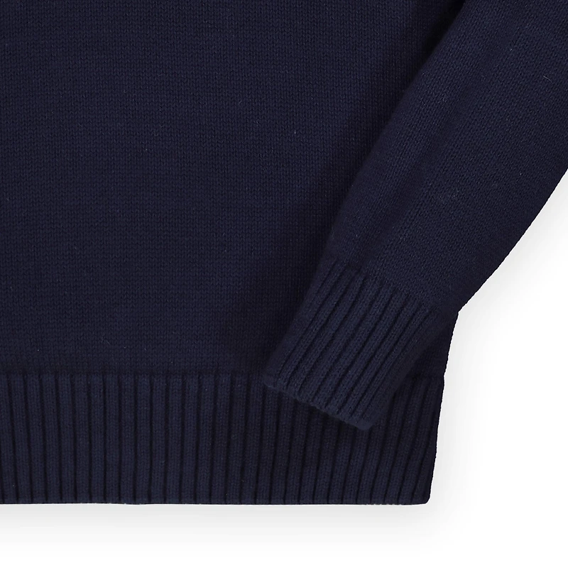 Hope & Henry Baby Boys Long Sleeve Mock Neck Button Sweater