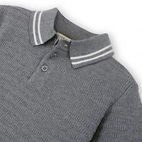 Hope & Henry Baby Boys Short Sleeve Sweater Polo with Tipping
