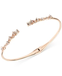 Givenchy Silver-Tone 2-Pc. Set Stone Scatter Cluster Cuff Bangle Bracelet & Matching Drop Earrings