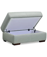 Closeout! Ashlinn 43" Pastel Leather Storage Ottoman, Created for Macy's