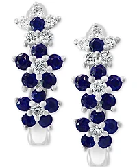 Lali Jewels Ruby (3/8 ct. t.w.) & Diamond (1/8 Small Hoop Earrings 14k Rose Gold ( Also Sapphire)