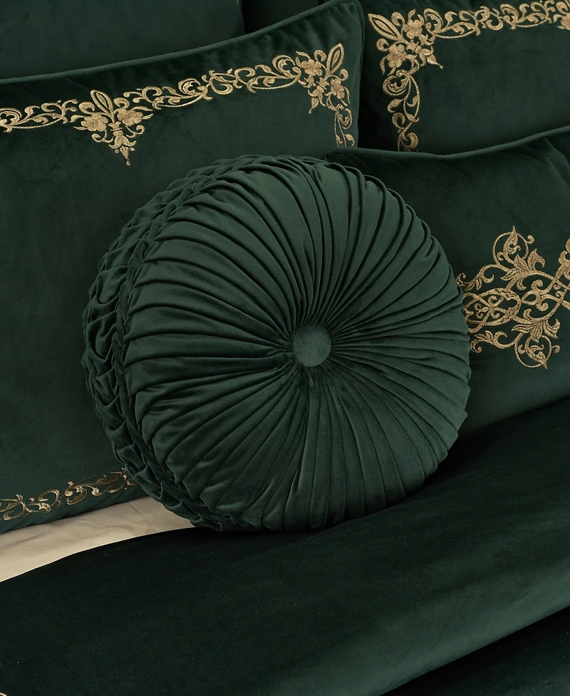 J Queen New York Noelle Tufted Decorative Pillow, 15" Round