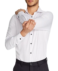 ConStruct Men's Slim-Fit Solid Performance Stretch Cooling Comfort Dress Shirt
