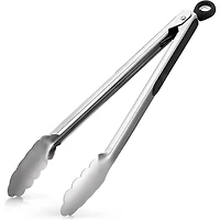 Zulay Kitchen Easy Grip Stainless Steel Tongs With Lock Mechanism