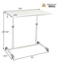 Costway Height Adjustable Computer Desk Sit to Stand Rolling Table