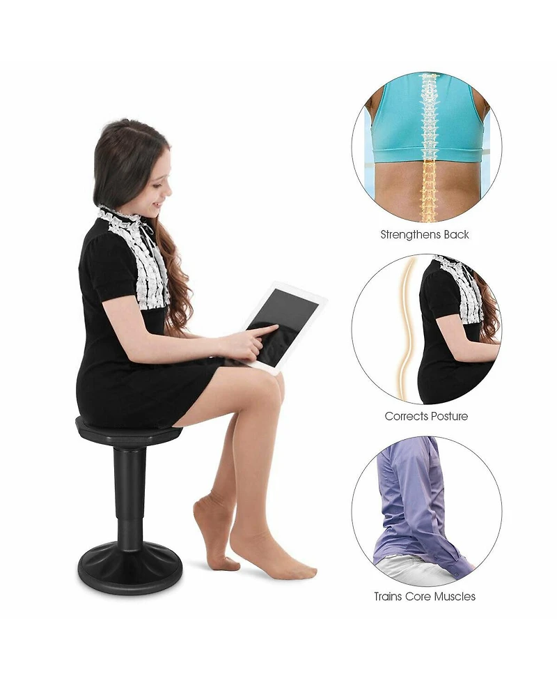 Costway Wobble Chair Height Adjustable Active Learning Stool Sitting