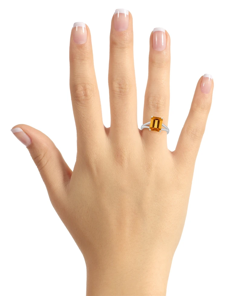 Macy's Women's Citrine (3-1/6 ct.t.w.) Ring Sterling Silver