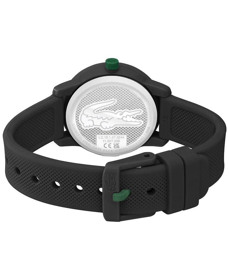 Lacoste Kids L.12.12 Light Black Silicone Strap Watch 32mm