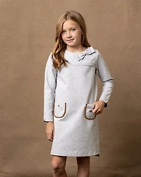 Hope & Henry Toddler Girls Quilted Ponte Riding Dress