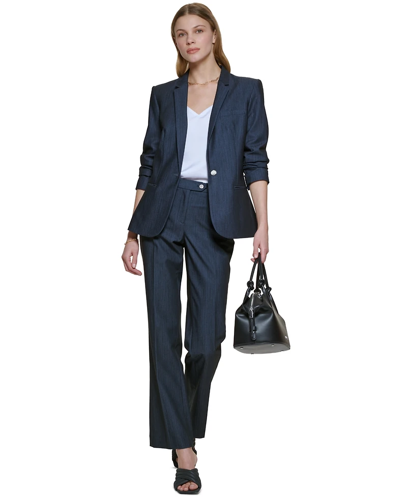 Calvin Klein One-Button Blazer, Regular and Petite Sizes