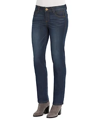 Women's "Ab"Solution Mid Rise Straight Leg Jeans