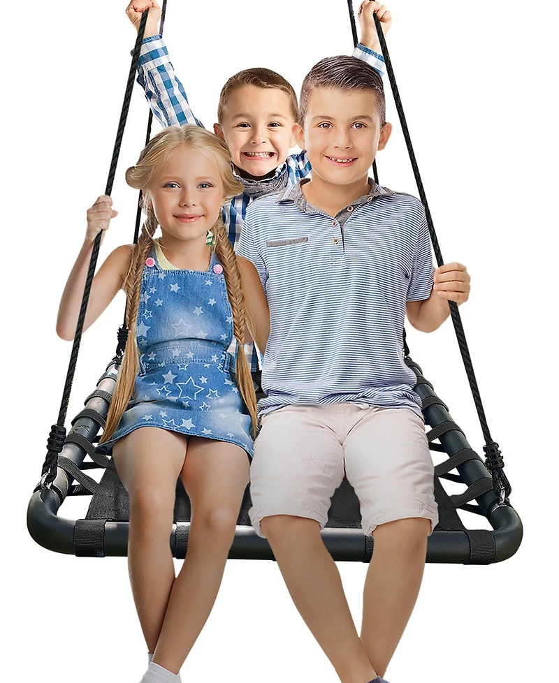 Sorbus Kids Rectangular Platform Swing - Black