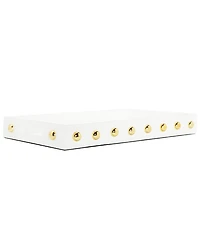 Classic Touch Decorative Serving Tray with Shiny Ball Design