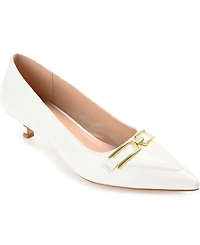 Journee Collection Women's Rumi Pointed Toe Kitten Heel Pumps