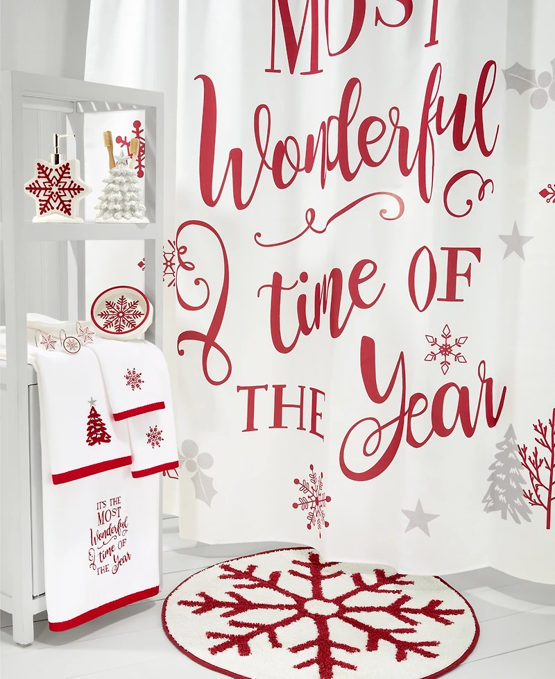 Avanti Sparkle Snowflakes Holiday Resin Soap/Lotion Dispenser