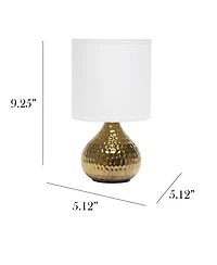 Simple Designs Hammered Drip Mini Table Lamp