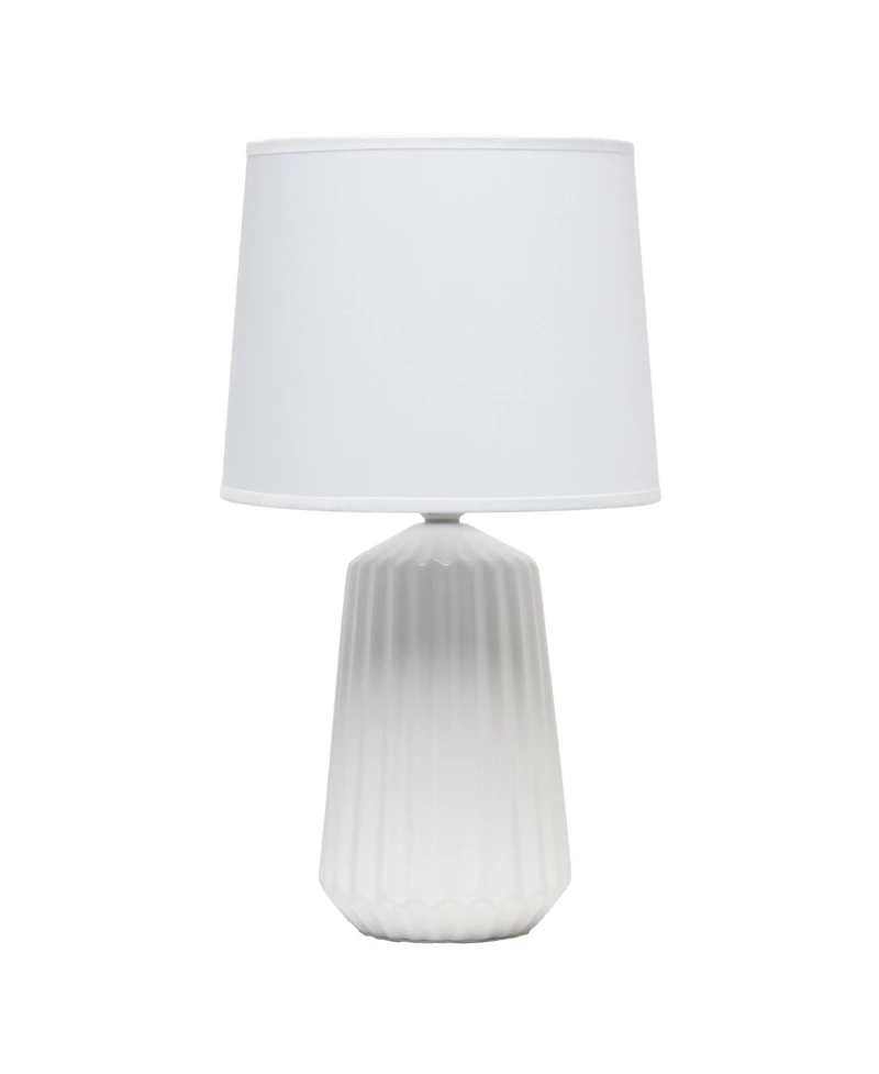 Simple Designs Pleated Base Table Lamp