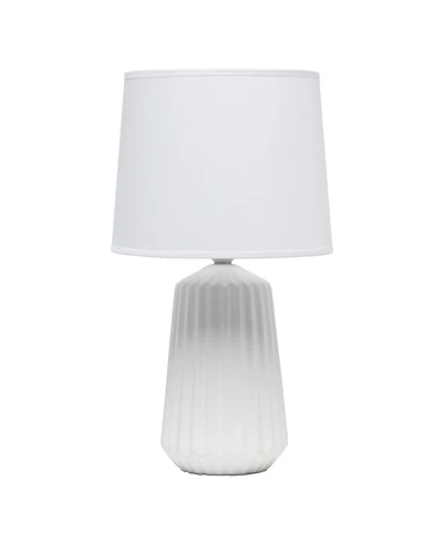 Simple Designs Pleated Base Table Lamp