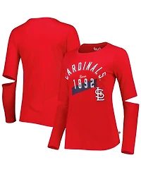 Women's Touch Red St. Louis Cardinals Formation Long Sleeve T-shirt