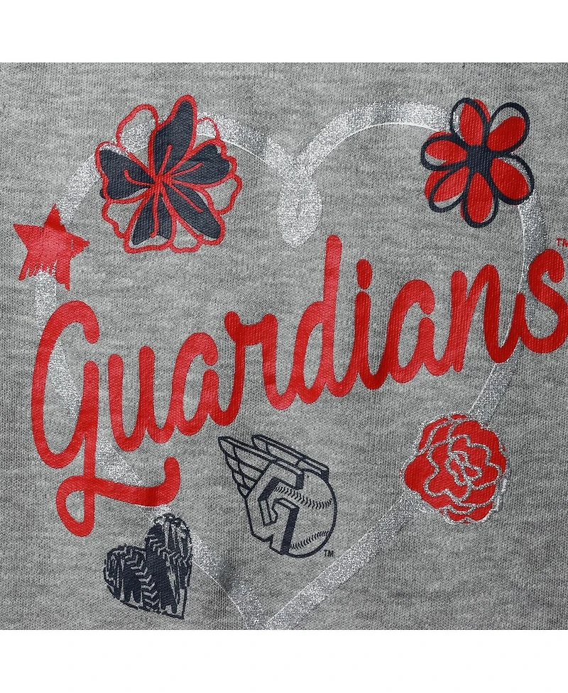Infant Boys and Girls Navy, Red, Gray Cleveland Guardians Batter Up 3-Pack Bodysuit Set