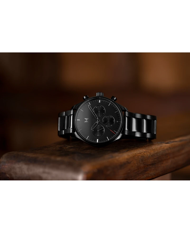 Mvmt Men's Chronograph Airhawk Black-Tone Stainless Steel Bracelet Watch 42mm