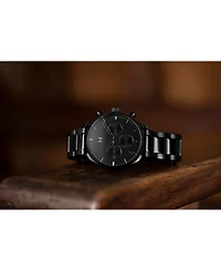 Mvmt Men's Chronograph Airhawk Black-Tone Stainless Steel Bracelet Watch 42mm