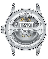 Tissot Men's Swiss Automatic Le Locle Powermatic 80 Open Heart Brown Leather Strap Watch 39mm