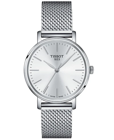 Tissot Women's Swiss Everytime Stainless Steel Mesh Bracelet Watch 34mm