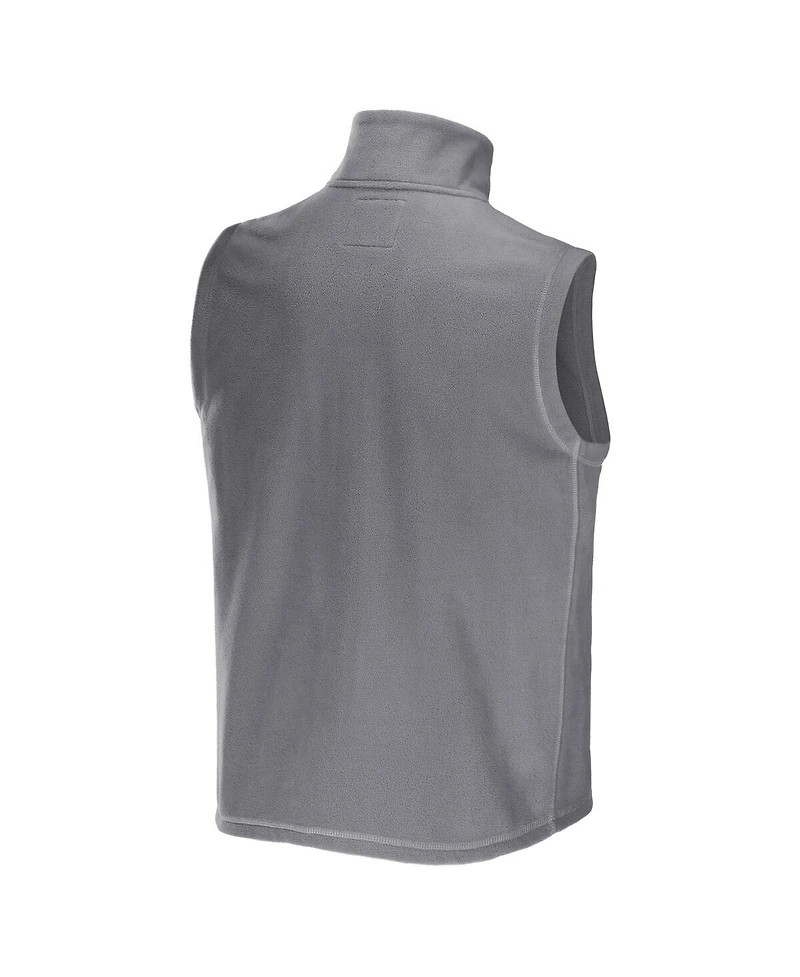 Men's Nfl x Darius Rucker Collection by Fanatics Gray Cleveland Browns Polar Fleece Full-Zip Vest