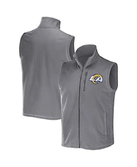 Men's Nfl x Darius Rucker Collection by Fanatics Gray Los Angeles Rams Polar Fleece Full-Zip Vest