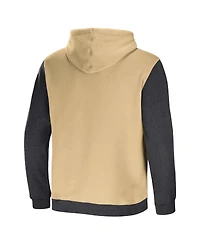 Men's Nfl x Darius Rucker Collection by Fanatics Gold, Charcoal New Orleans Saints Colorblock Pullover Hoodie