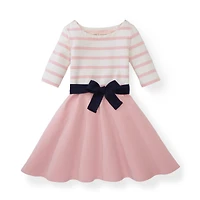 Hope & Henry Baby Girls Organic Cotton Lightweight Blocked Skater Dress