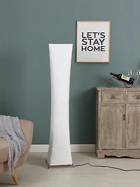 Harmony 54" Led Column Floor Lamp with Fabric Square Shade