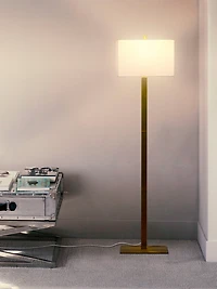 Stella 60" Led Standing Floor Lamp with Rectangular Shade