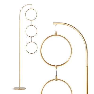 Brightech Nova 74" Dimmable Led Floor Lamp with Hanging Ring Design and Touch Control, Smart Plug Compatible