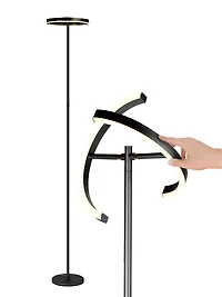 Halo Split 72" Led Torchiere Floor Lamp with Adjustable Head