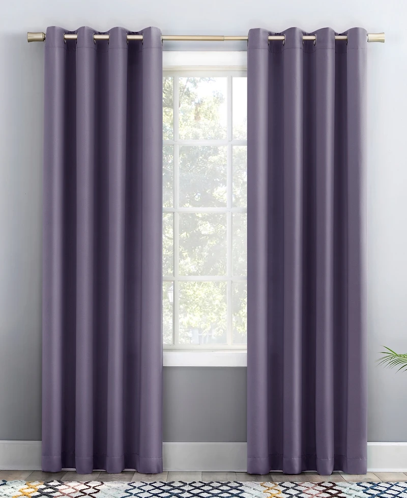 Grant Modern Glam Semi-Sheer Grommet Curtain Panel