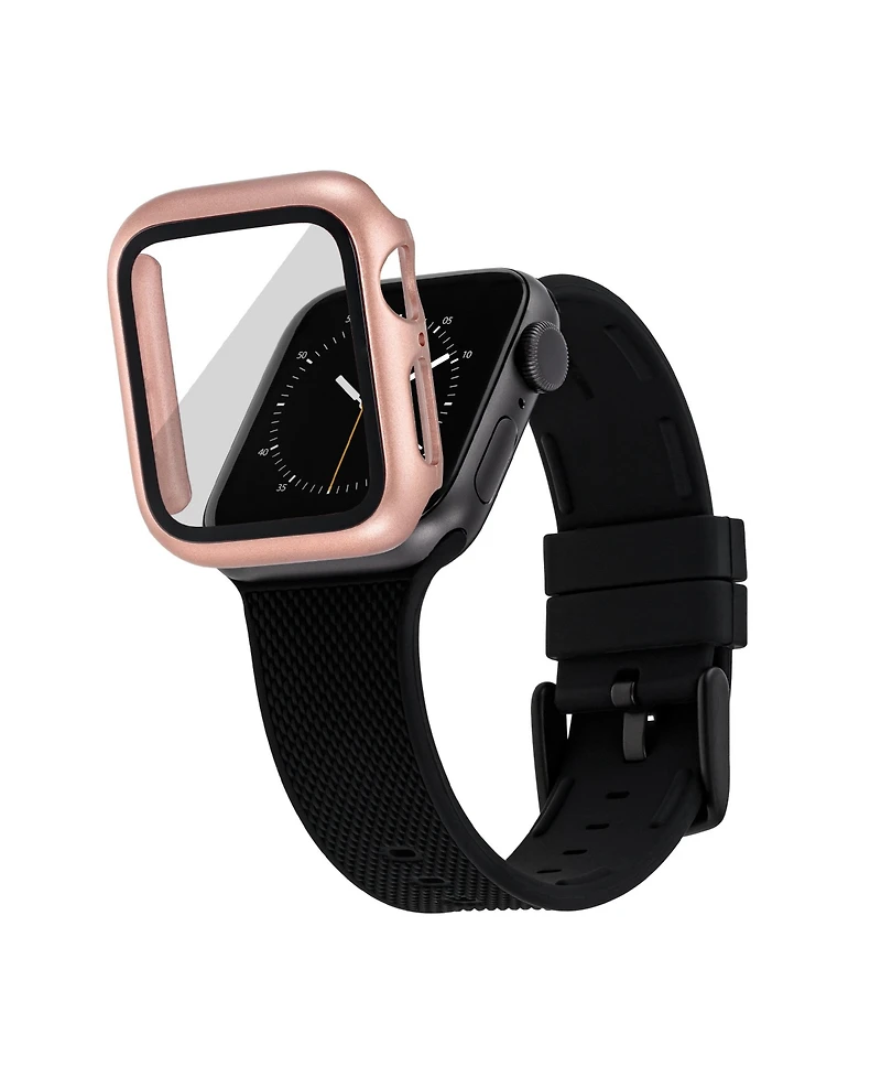 WITHit Rose Gold-Tone Protective Glass with Integrated Protective Case designed for 40mm Apple Watch