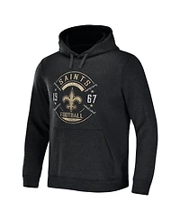Men's Nfl x Darius Rucker Collection by Fanatics Heather Charcoal New Orleans Saints Radar Pullover Hoodie