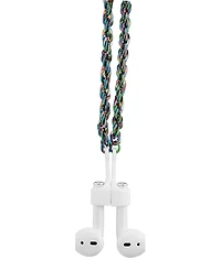 Steve Madden Women's Rainbow Alloy Metal Chain designed for Apple AirPods and AirPods Pro