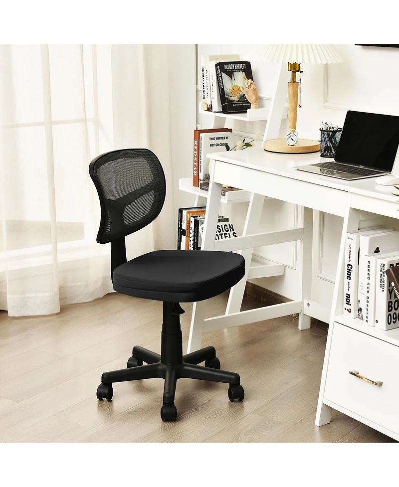 Costway Armless Office Chair Adjustable Swivel Computer Desk Chair