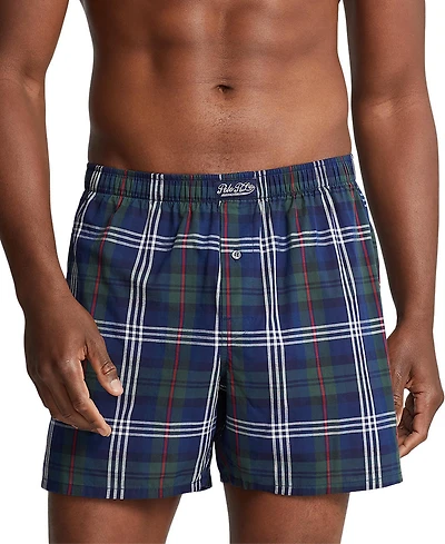 Polo Ralph Lauren Men's Plaid Single-Button Fly Boxers