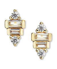 Lola Ade 18k Gold-Plated Sterling Silver Cubic Zirconia Geometric Stud Earrings