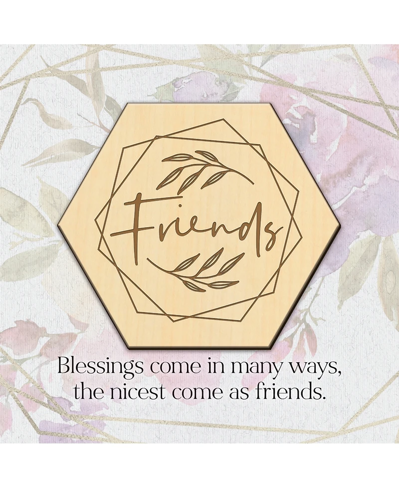 Dexsa Friends Meadow Wood Plaque, 6" x 6"