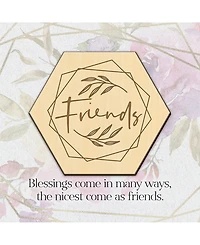 Dexsa Friends Meadow Wood Plaque, 6" x 6"