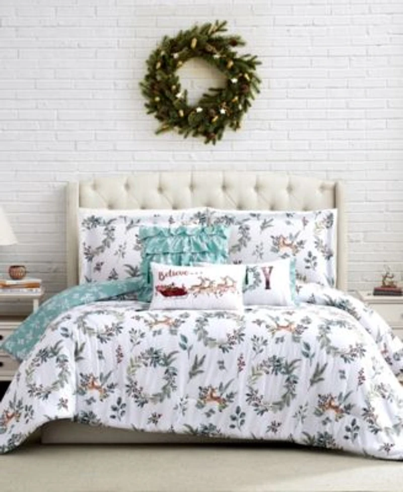 Southshore Fine Linens Happy Holidays Reversable 6 Piece Comforter Set