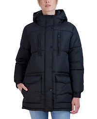 Sebby Juniors' Hooded 3/4 Puffer Coat