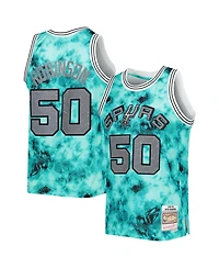Men's Mitchell & Ness David Robinson Teal San Antonio Spurs 1998-99 Galaxy Swingman Jersey