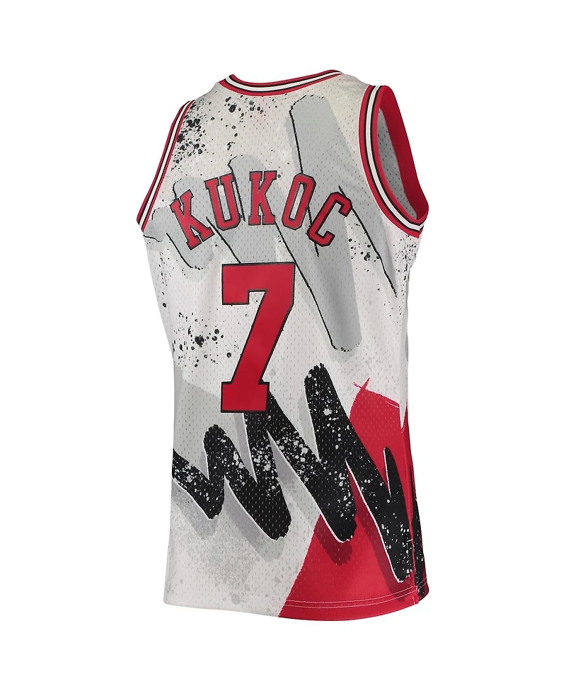 Men's Mitchell & Ness Toni Kukoc White Chicago Bulls Hardwood Classics 1995-96 Hyper Hoops Swingman Jersey